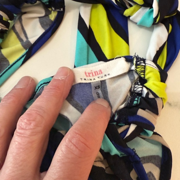 Trina Turk Vibrant Striped Halter Dress, Size XS - Picture 6 of 6